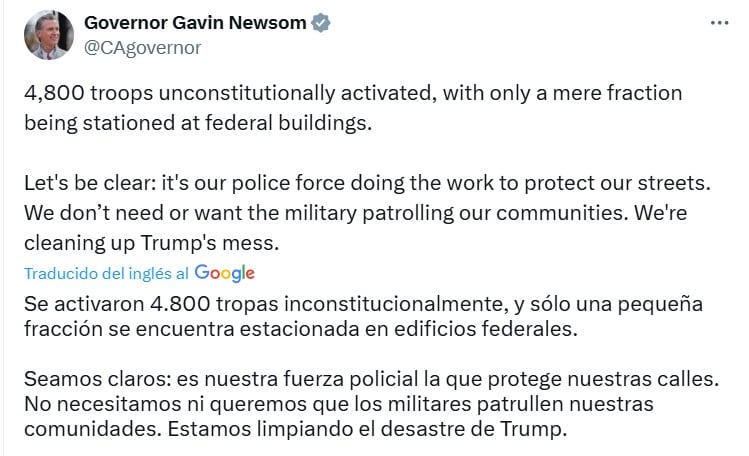 Marines en protestas de Los Ángeles