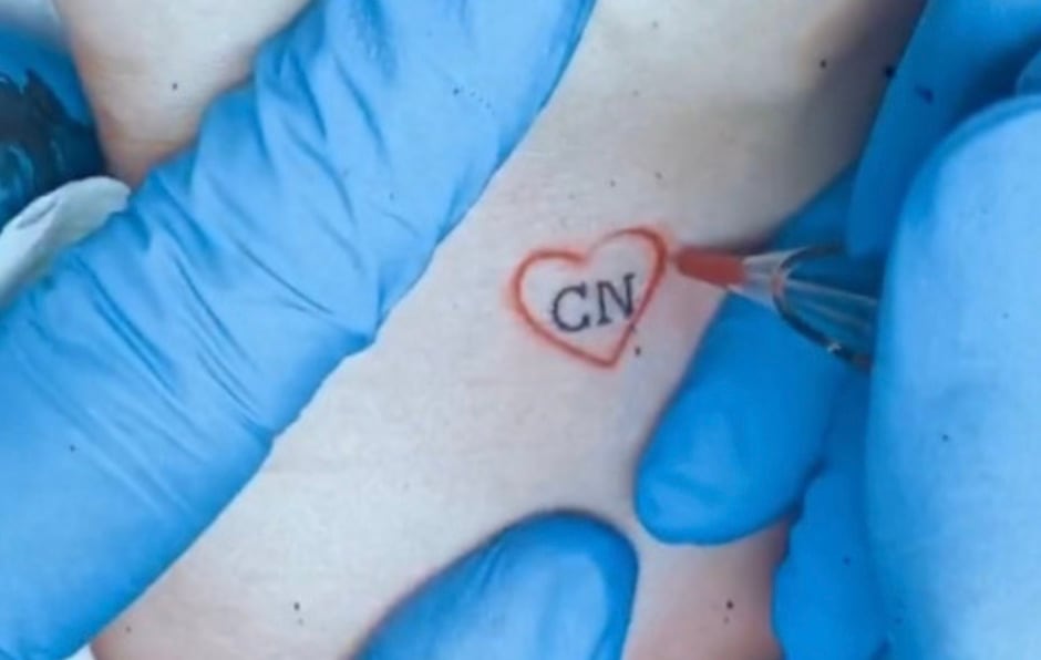 Tatuaje que Belinda se realizó en honor a Christian Nodal