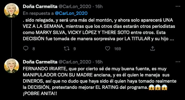 Doña Carmelita saca su deducción de Maxine Woodside y Ana María Alvarado.