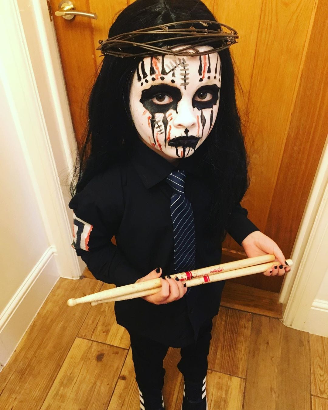 Caleb Hayes, de 7 años, quiere ser baterista de Slipknot