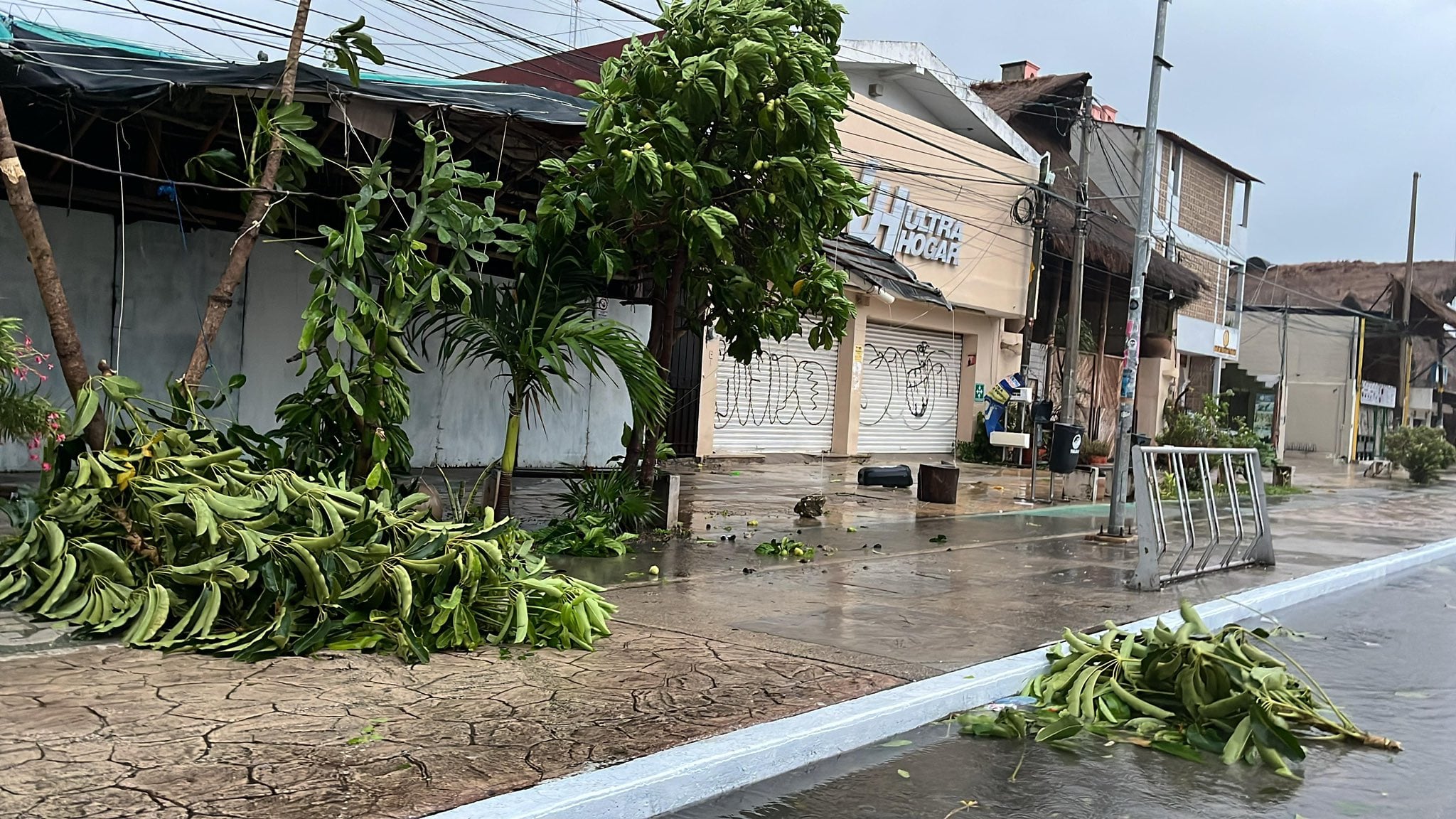 Huracán Beryl en Tulum, Quintana Roo