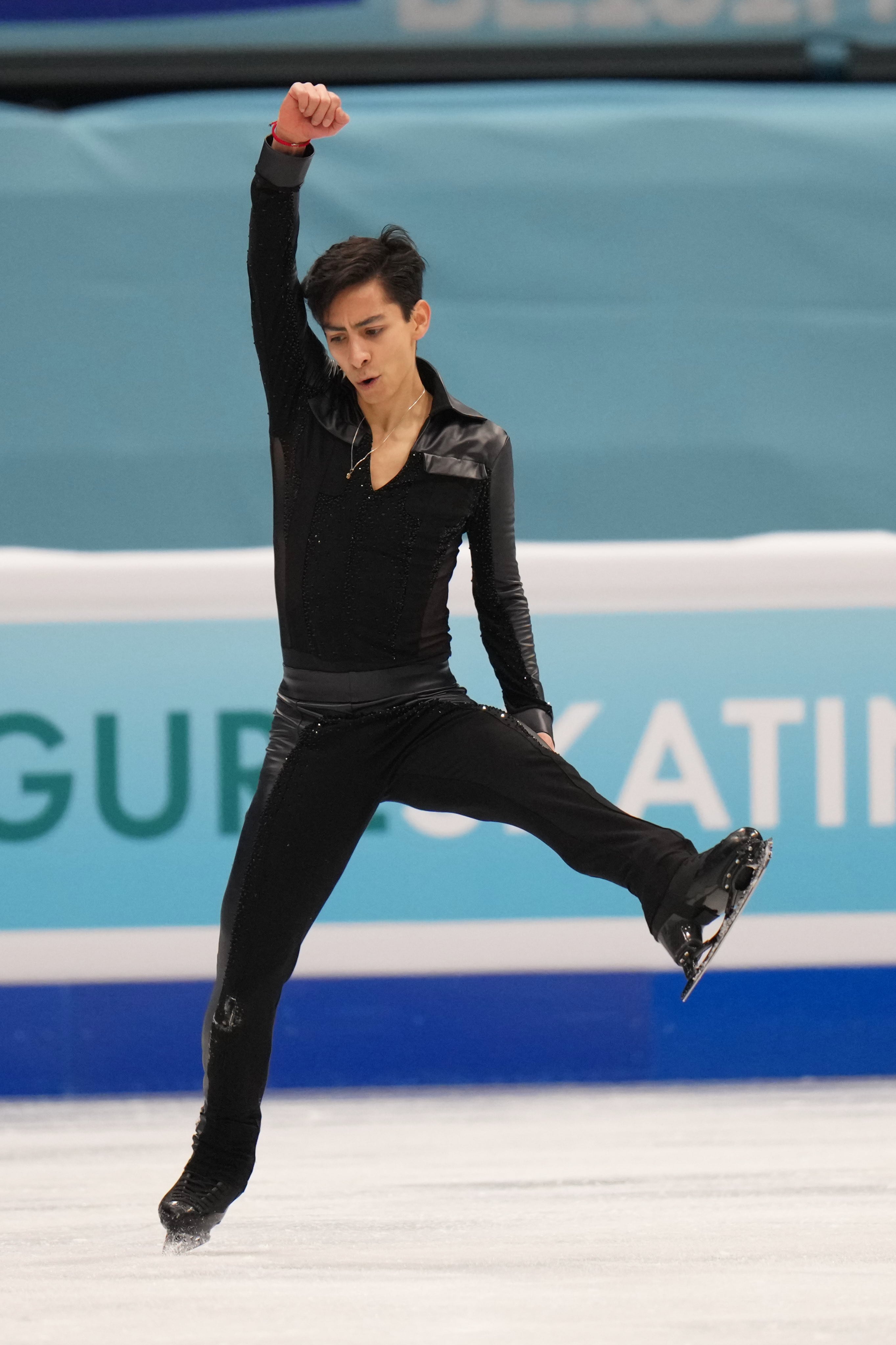 Donovan Carrillo of Mexico competes in the men's free skating of the ISU Four Continents Figure Skating Championships in Beijing, China, Sunday, Jan. 25, 2026. (AP Photo/Andy Wong)