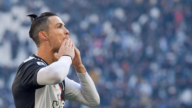 Cristiano celebra un gol con la Juve