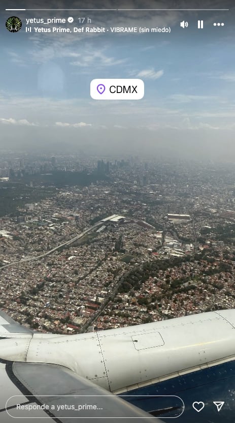 Yetus Prime comparte que está en la CDMX.