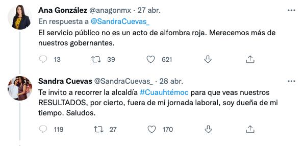 Sandra Cuevas responde a crítica