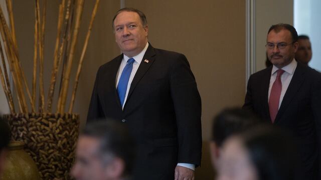 Mike Pompeo. Llega a México.