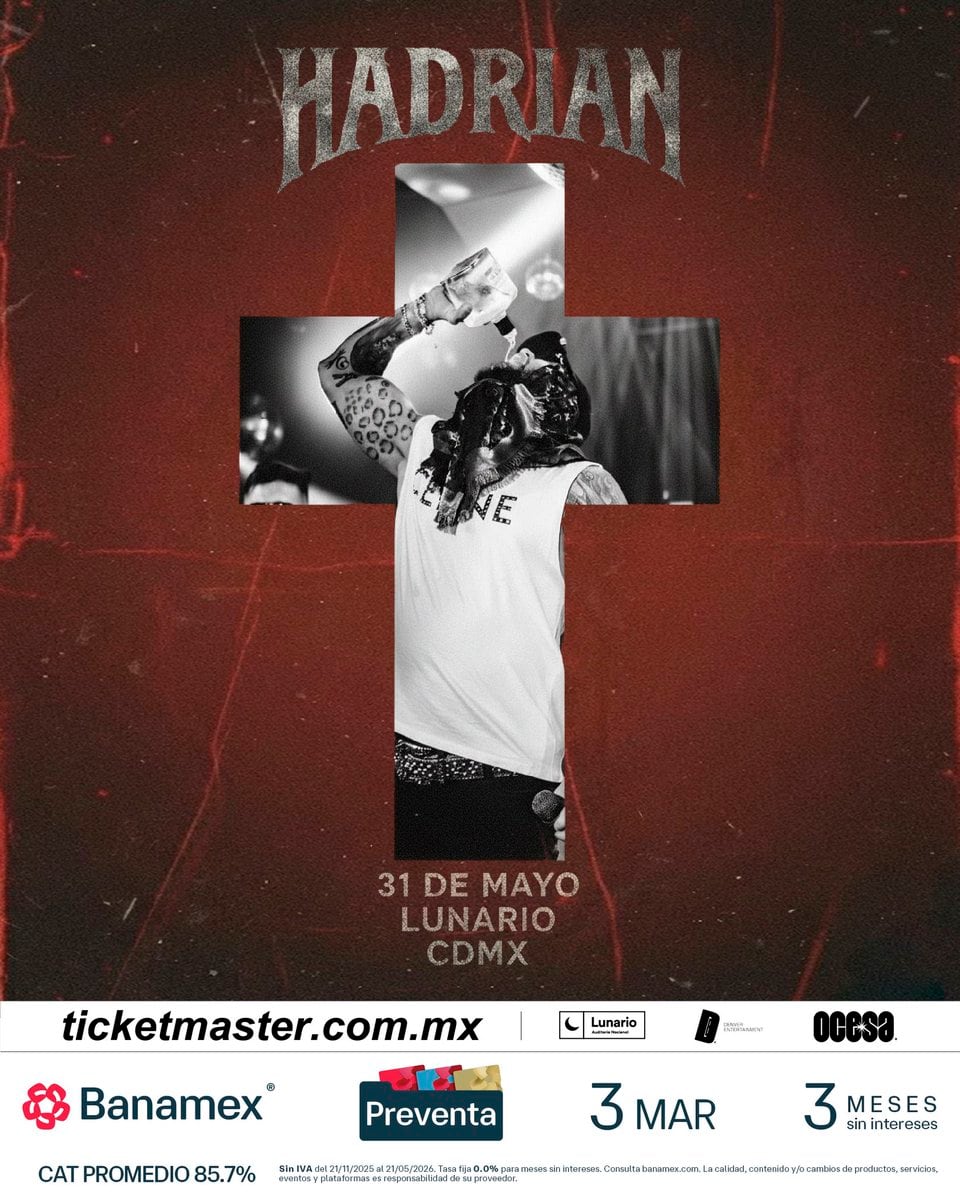 Hadrian llega al Lunario del Auditorio Nacional: fechas y boletos