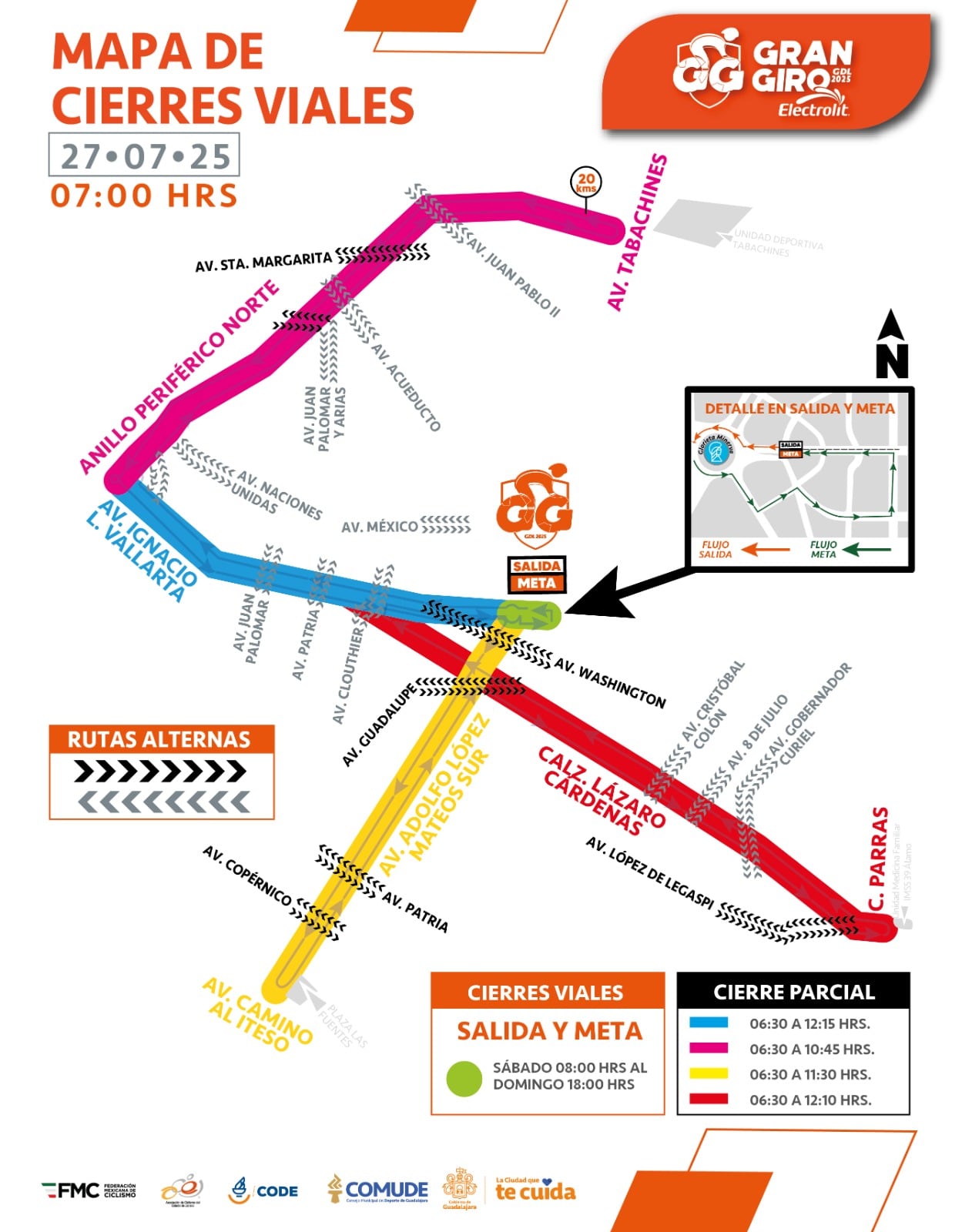 Gran giro Guadalajara Electrolit 2025 será el domingo 27 de julio