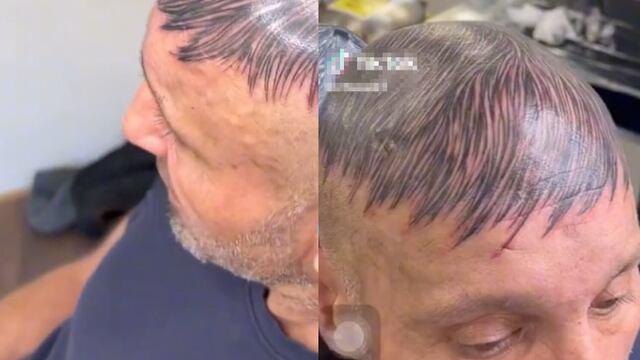 se tatúa la cabeza