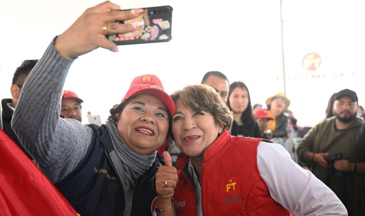 Delfina Gómez en su penúltimo día de precampaña en el Estado de México