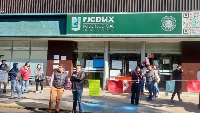 Trabajadores del Poder Judicial exigen el pago de sus prestaciones