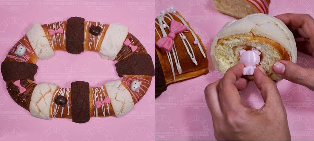 Rosca de reyes de Hello Kitty