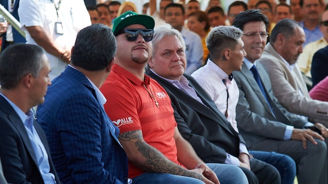 Andy Ruiz en un evento de box
