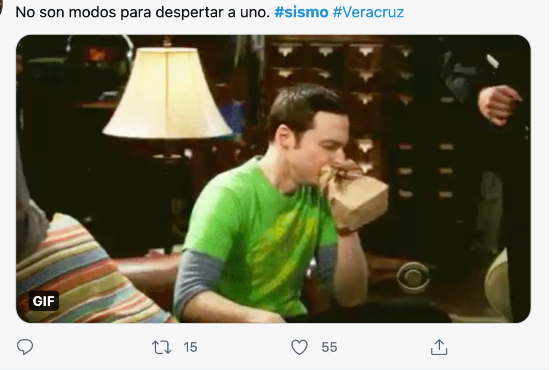 Meme sobre sismo en Veracruz
