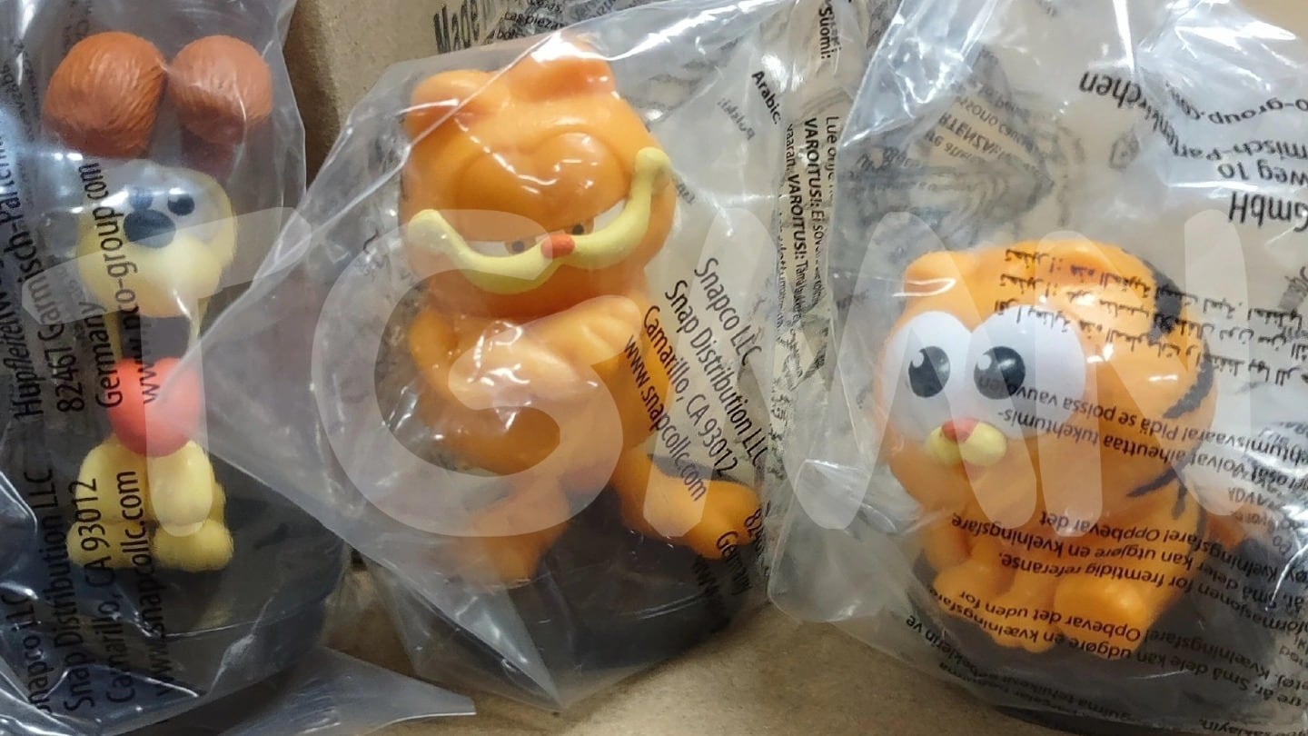 Muñecos coleccionables de Garfield en Cinemex