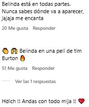 Usuarios quieren a Belinda en una película de Tim Burton.