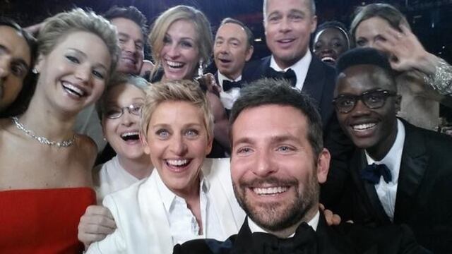 El selfie más retuiteado de la historia: Foto de Ellen en los Oscars