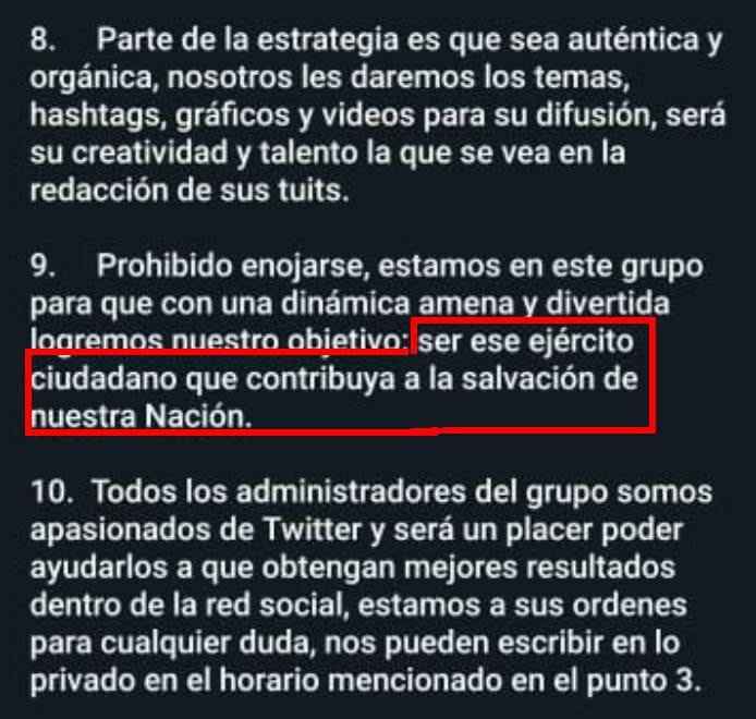 Reglas del chat “2 TUITEROS CON XOCHITL”