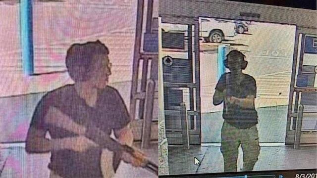 Imágenes del asesino serial que abrió fuego en un supermercado de El Paso, Texas, este 3 de agosto.