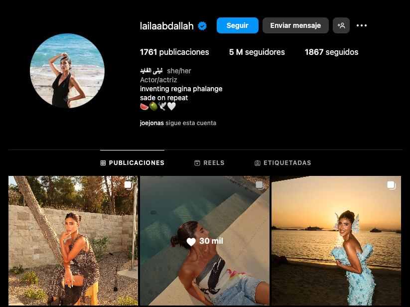 Laila Abdallah, la actriz que estaba con Joe Jonas