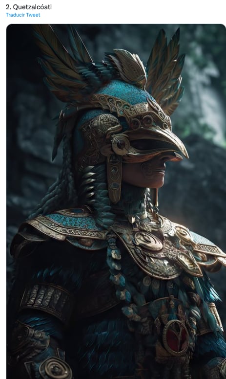 Inteligencia Artificial recrear a dioses mexicas como Caballeros del Zodiaco