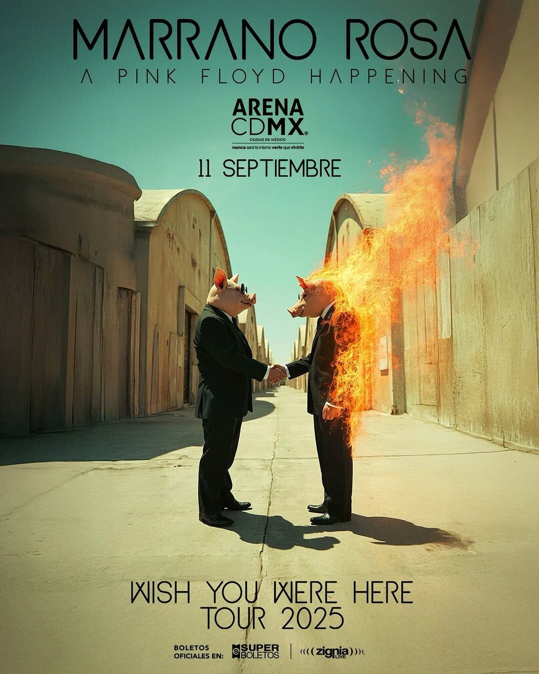 Marrano Rosa tributo a Pink Floyd Happening Arena CDMX 2025