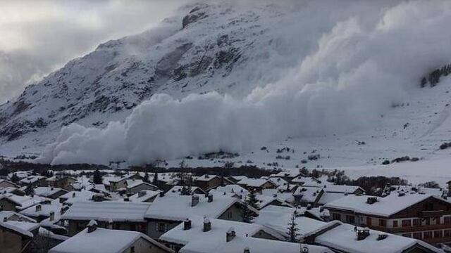 Avalancha en los Alpes