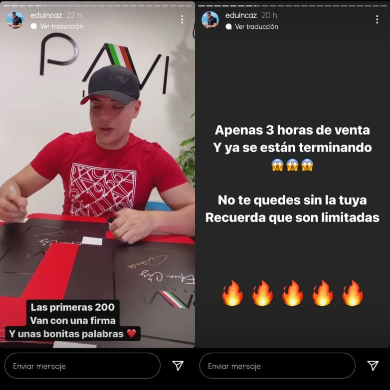 Eduin Caz satura su página en 3 horas del lanzamiento de su marca de ropa.