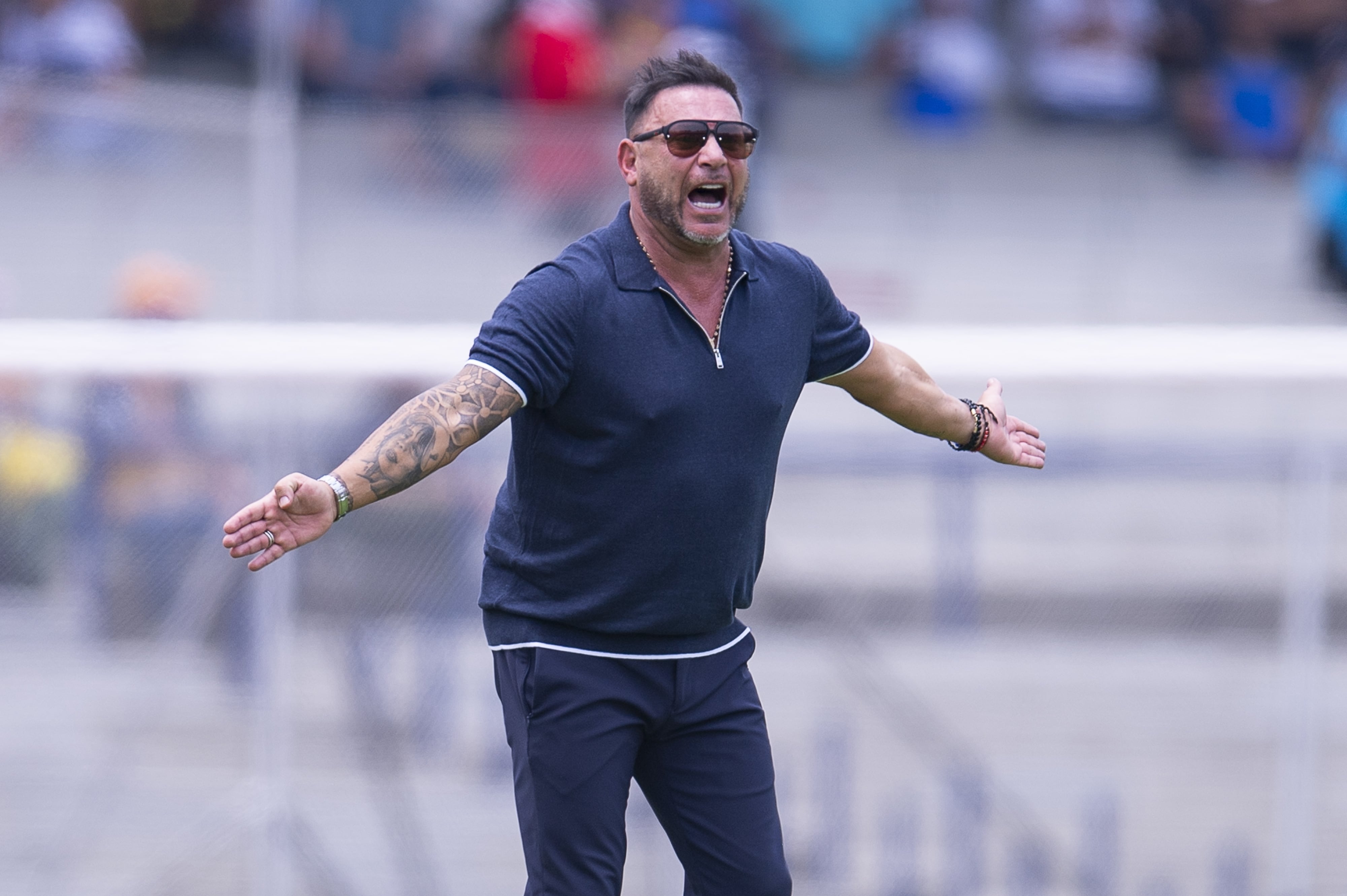 Antonio Mohamed head coach of Pumas during the game Pumas UNAM vs Atletico San Luis, corresponding to Round 14 of the Torneo Clausura 2023 of the Liga BBVA MX, at Olimpico Universitario Stadium, on April 09, 2023.
<br><br>
Antonio Mohamed Director Tecnico de Pumas durante el partido Pumas UNAM vs Atletico San Luis, Correspondiente a la Jornada 14 del Torneo Clausura 2023 de la Liga BBVA MX, en el Estadio Olimpico Universitario, el 09 de Abril de 2023.