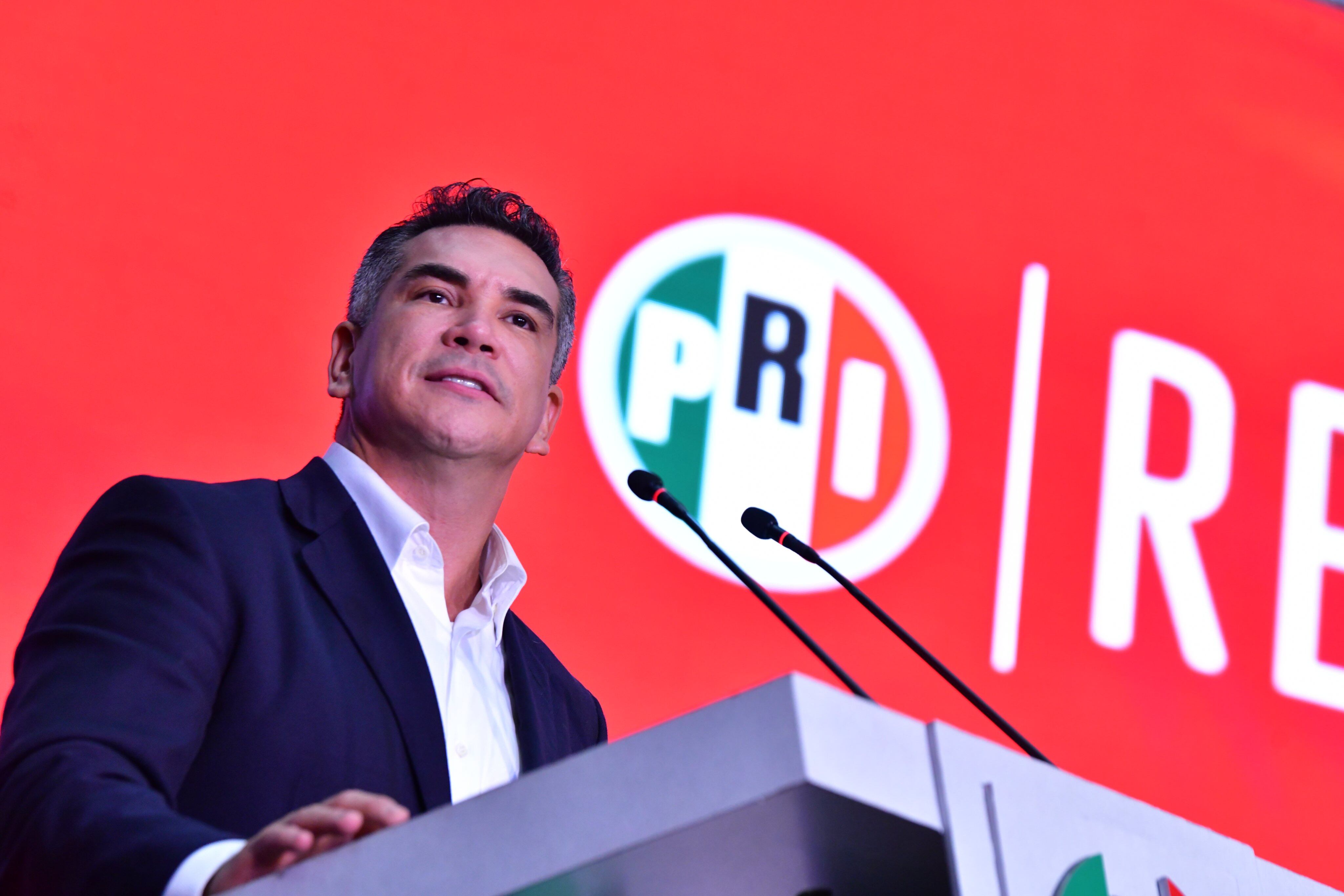 Alejandro Moreno en el Consejo Político Nacional del PRI