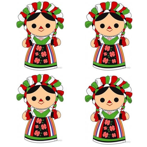 Gelatina de muñeca Lele para el 15 de septiembre
