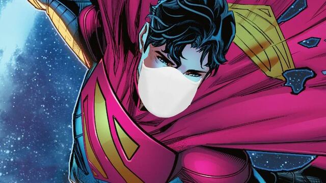 Superman con máscara protectora
