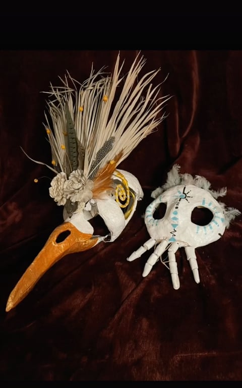 Máscaras que usaron los esposos