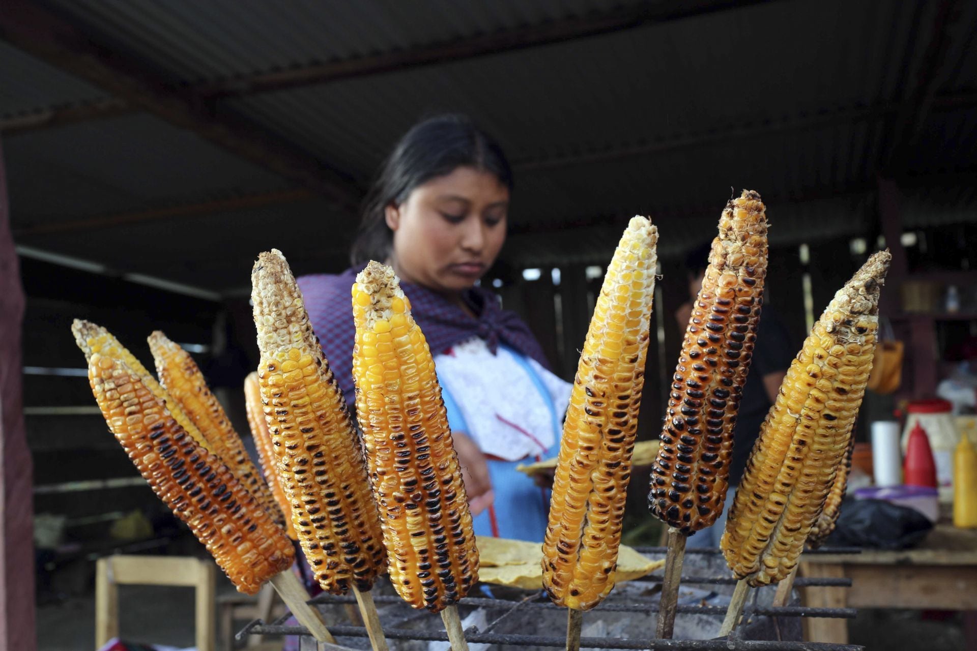 Elotes asados