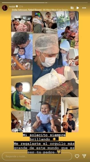 Christian Nodal festeja su primer Día del Padre