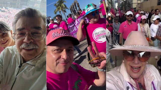 Famosos en la Marcha por la Democracia