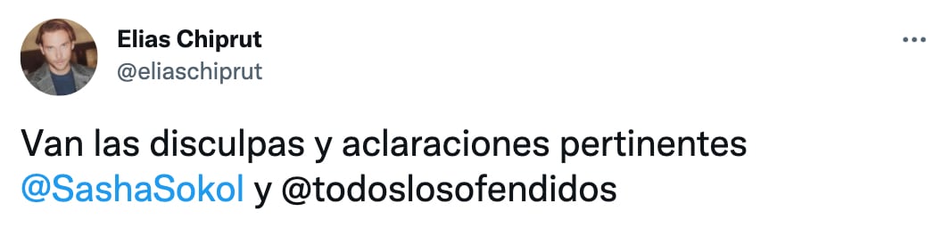 Tuit de Elias Chiprut