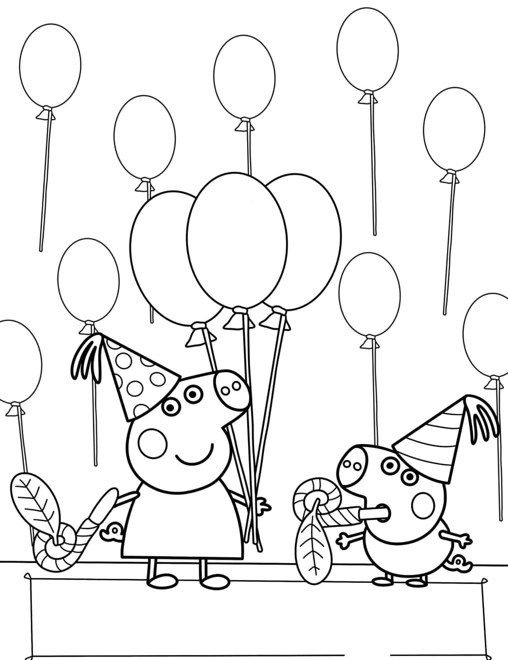 Peppa Pig en su fiesta de cumpleaños