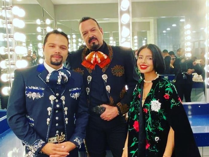 Leonardo Aguilar, Pepe Aguilar y Angela Aguilar.