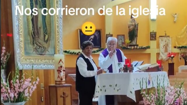 Sacerdote corre a una mamá y su bebé de misa