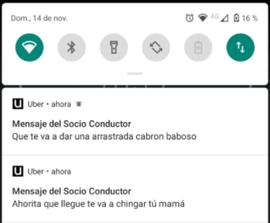 Mensaje de la conductora de Uber sobre su mamá