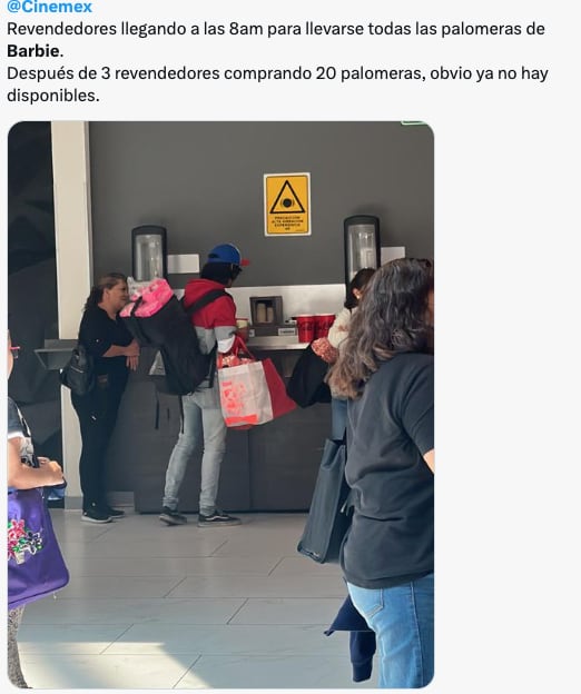 Palomeras de Barbie en Cinemex ya están agotadas, reportan los usuarios