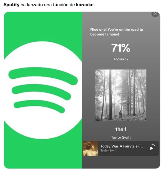 Spotify estrena su función Karaoke