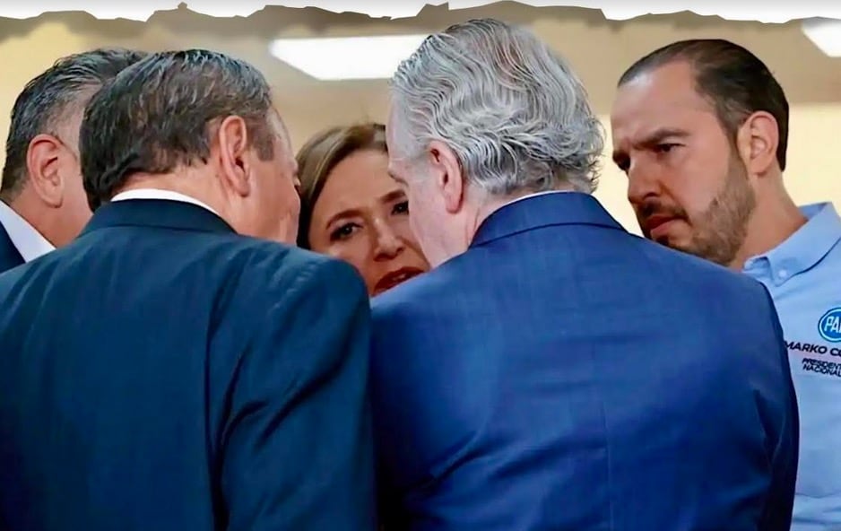 Xóchitl Gálvez y líderes de la oposición