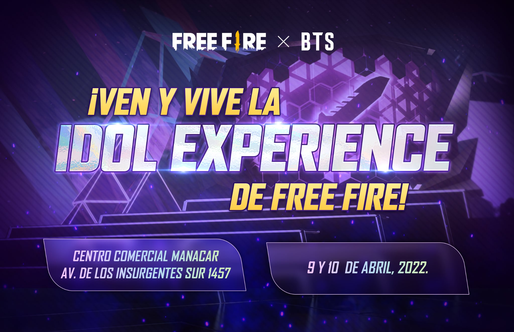 Evento Free Fire y BTS