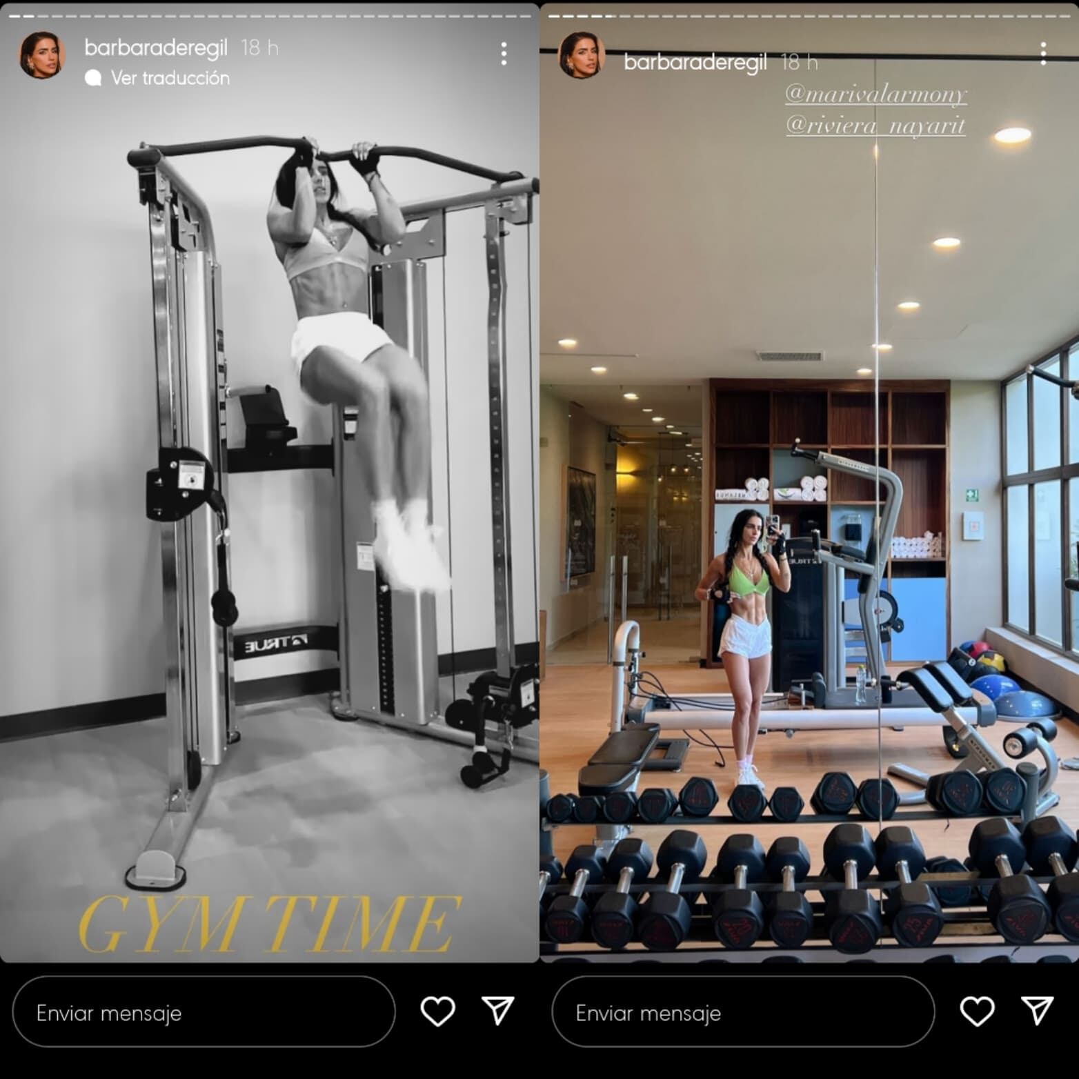 Bárbara de Regil hace ejercicio en sus vacaciones.
