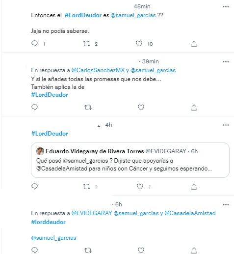 Llaman Lord Deudor a Samuel García