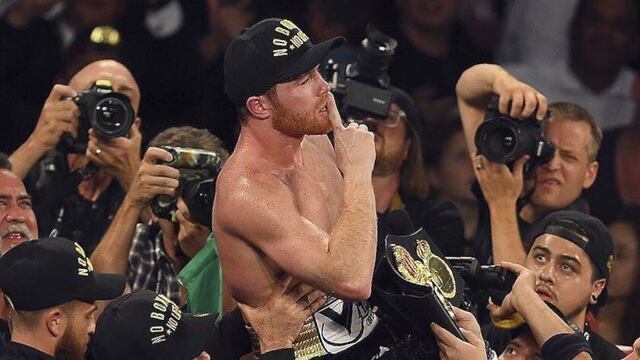 Álvarez tras vencen a Golovkin.