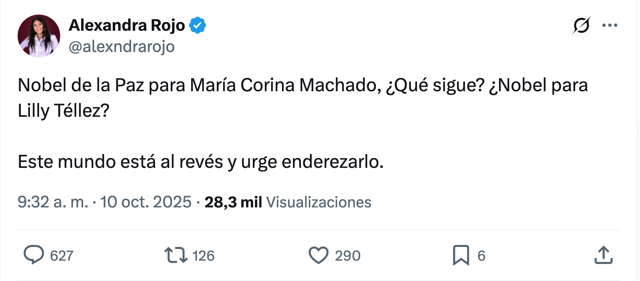 Morena arremete contra Nobel de María Corina Machado