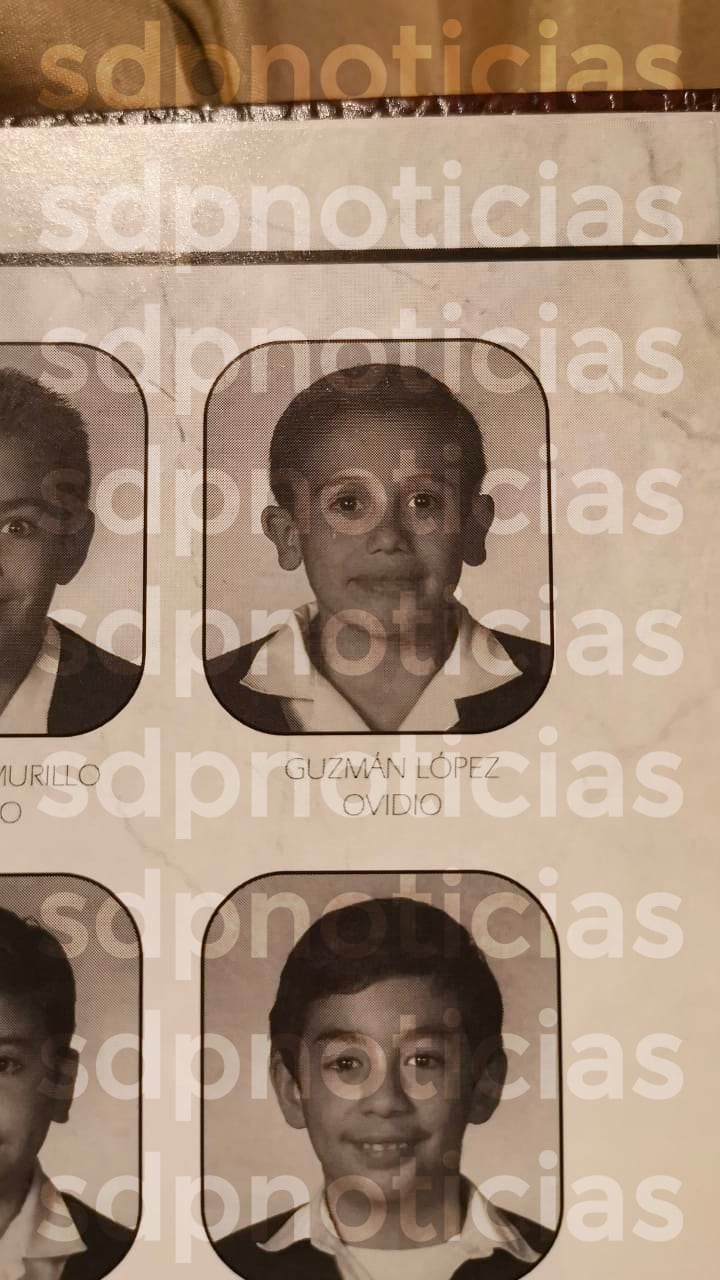 Ovidio Guzmán López de niño.